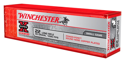 WINCHESTER SUPER-X 22LR 40GR PPP-HP 1280FPS 100RD 20BX/CS - for sale