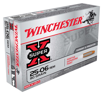 WINCHESTER SUPER-X 25-06 REM 90GR EXPAND PNT 20RD 10BX/CS - for sale