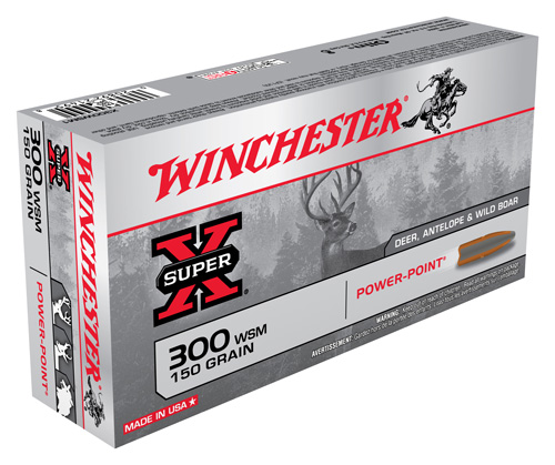 WINCHESTER SUPER-X 300 WSM 150GR POWER POINT 20RD 10BX/CS - for sale