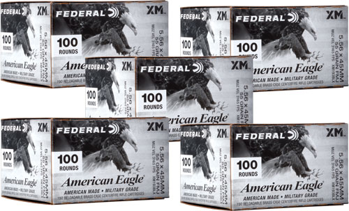 FEDERAL AE 5.56X45 CASE LOT 55GR FMJ-BT 500RD - for sale