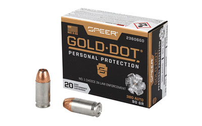 SPEER GOLD DOT 380 ACP 90GR GDHP 20RD 10BX/CS - for sale