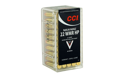 CCI MAXI-MAG 22 WMR 1875FPS 40GR JHP 50RD 40BX/CS - for sale