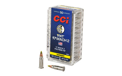 CCI VNT 17 MACH2 17GR VARMINT TIPPED 50RD 100BX/CS - for sale