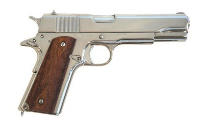 CIMARRON 1911A1 45ACP 5" FS 8-SHOT POLISHED NICKEL WALNUT - for sale