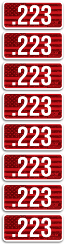 MTM AMMO CALIBER LABELS 223 8-PACK - for sale