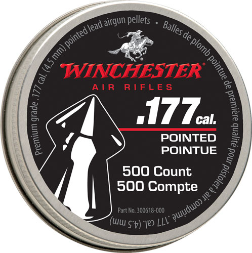 WINCHESTER .177 POINTED PELLET 500 COUNT TIN 6 PACK CASE - for sale