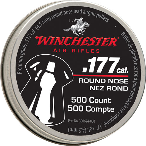 WINCHESTER .177 RN PELLET 500 COUNT TIN 6 PACK CASE - for sale