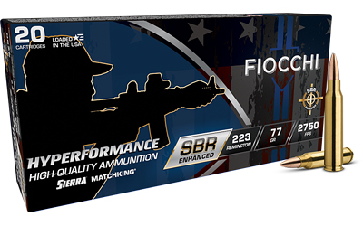 FIOCCHI HYPR SBR 223REM 77GR 20/200 - for sale
