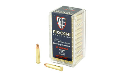 FIOCCHI 22WMR 40GR FMJ 1910FPS 50RD 40BX/CS - for sale