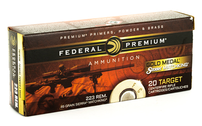 FEDERAL GOLD MEDAL 223REM 69GR SIERRA MATCHKING 20RD 10BX/CS - for sale