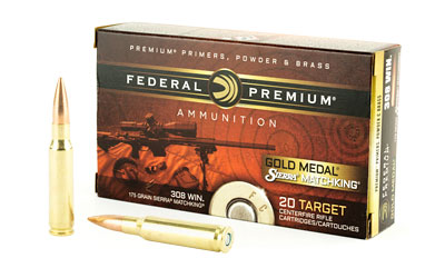 FEDERAL GOLD MEDAL 308WIN 175G SIERRA MATCHKING 20RD 10BX/CS - for sale