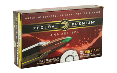 FEDERAL AE 6.5 CM 120GR TROPHY COPPER 20RD 10BX/CS ! - for sale