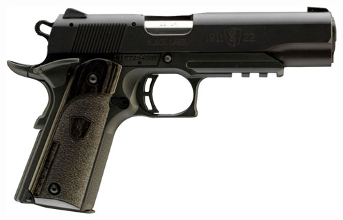 BROWNING 1911-22 BLACK LABEL 22LR 4.25"FS W/ RAIL BLK/LAM - for sale