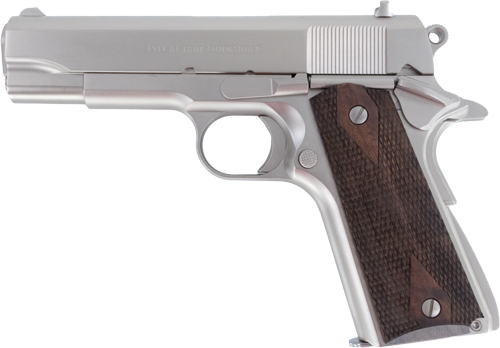 TISAS 1911 TANK COMMANDR 45ACP 4.25" BBL WOOD GRIP 7RD NICKEL - for sale