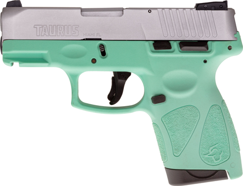 TAURUS G2S SLIM 9MM 7-SHOT 3-DOT ADJ. SS/CYAN POLYMER - for sale