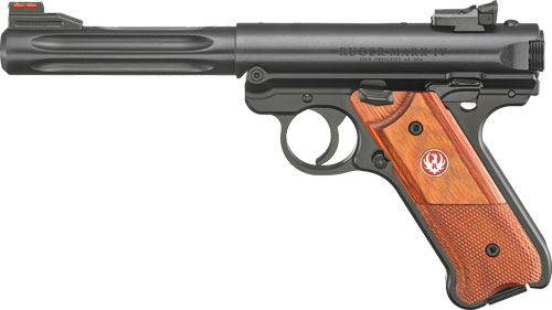 RUGER MARK IV HUNTER 22LR 5.5" BLUE FLUTED ADJ. LAMINATD - for sale