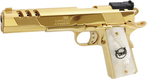 IVER JOHNSON EAGLE XL PORTED 45ACP 6" 24K GOLD WHITE PEARL - for sale