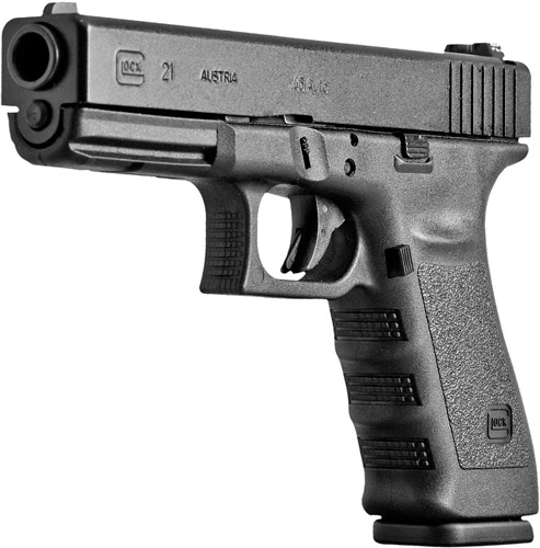 GLOCK 21 SHORT FRAME 45ACP FS 10-SHOT BLACK W/GLOCK RAIL< - for sale