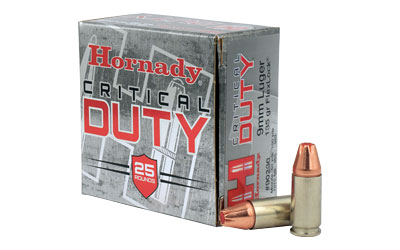 HORNADY CRITICAL DUTY 9MM LUG 135GR FLEXLOCK 25RD 10BX/CS - for sale