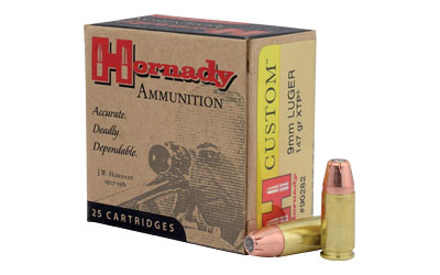 HORNADY 9MM LUGER 147GR XTP 25RD 10BX/CS - for sale