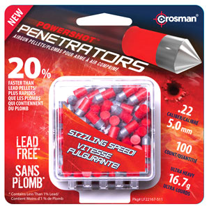 CROSMAN PELLETS 22 LEAD FREE 16.7 GRAIN 100 COUNT - for sale
