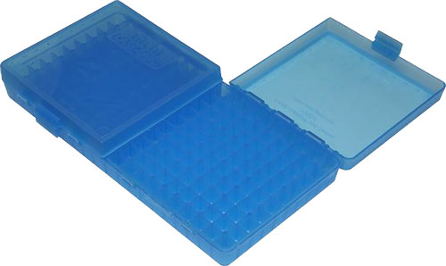 MTM AMMO BOX .45ACP/.40SW/10MM 200-ROUNDS CLEAR BLUE - for sale