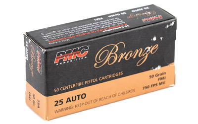 PMC 25 ACP 50GR FMJ-RN 50RD 20BX/CS - for sale