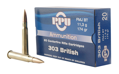 PPU 303 BRITISH 174GR FMJ 20RD 10BX/CS - for sale