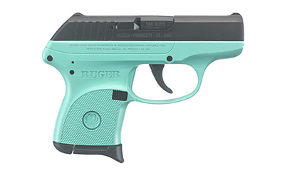 RUGER LCP .380ACP 6-SHOT FS BLUED/SLD TURQUOIS FRM (TALO) - for sale