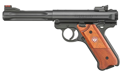 RUGER MARK IV HUNTER 22LR 5.5" BLUE FLUTED ADJ. LAMINATD - for sale