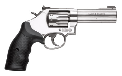 S&W 617 .22LR 4" AS 10-SHOT STAINLESS BLACK RUBBER - for sale