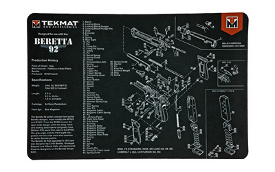 TEKMAT PISTOL MAT BERETTA 92 BLK - for sale