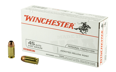 WINCHESTER USA 45 ACP 230GR JHP 50RD 10BX/CS - for sale