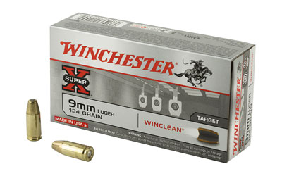 WINCHESTER WIN-CLEAN 9MM LUGER 124GR. JSP 50RD 10BX/CS - for sale