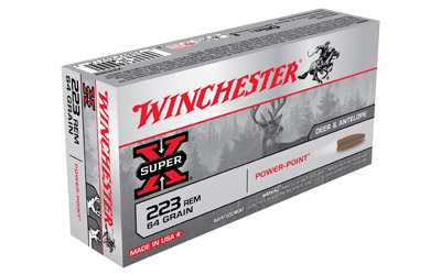 WINCHESTER SUPER-X 223 REM 64GR POWER POINT 20RD 10BX/CS - for sale