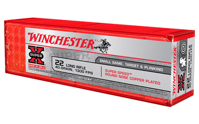 WINCHESTER SUPER-X 22LR 40GR LEAD-RN 1300FPS 100RD 20BX/CS - for sale